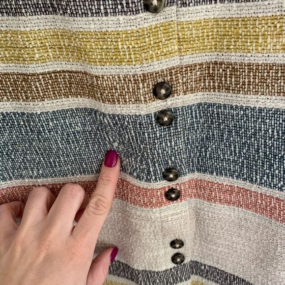 Madewell Texture & Thread Striped Cap Sleeve Dress - Picture 5 of 9